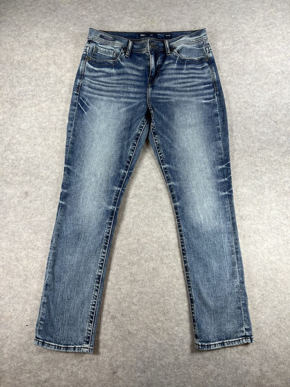 Buckle BKE Alec Slim Straight Stretch Men's Jeans Medium Wash Denim 34x32 NEW
